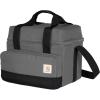 Carhartt Insulated Two Compartment Cooler, Durable Water Repellent Material W/Front Zippered Pocket for Camping, Beach & Travel(Gravel)