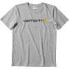 Carhartt Kid’s CA6156 Short-Sleeve Logo Tee – Boys(Light Grey Heather)