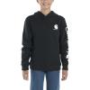 Carhartt Kid’s CA6272 Long-Sleeve Graphic Sweatshirt – Boys(Caviar Black)