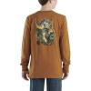 Carhartt Kid’s CA6619 Long-Sleeve Graphic Pocket T-Shirt(Brown)