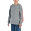Carhartt Kid’s CA6619 Long-Sleeve Graphic Pocket T-Shirt(Charcoal Heather)