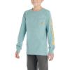 Carhartt Kid’s CA6619 Long-Sleeve Graphic Pocket T-Shirt(Shaded Spruce Heather)