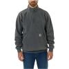 Carhartt Men’s 105294 Loose Fit Midweight Quarter Zip Mock Neck Sweatshirt(Carbon Heather)