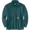 Carhartt Men’s 105294 Loose Fit Midweight Quarter Zip Mock Neck Sweatshirt(Greenstone Heather)