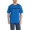 Carhartt Men’s Big Signature Logo Short Sleeve T-Shirt(Beacon Blue Heather)