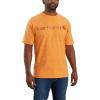 Carhartt Men’s Big Signature Logo Short Sleeve T-Shirt(Marigold Snow Heather)
