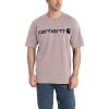 Carhartt Men’s Big Signature Logo Short Sleeve T-Shirt(Mink)