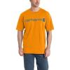 Carhartt Men’s Big Signature Logo Short Sleeve T-Shirt(Rust Heather)