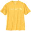 Carhartt Men’s Big Signature Logo Short Sleeve T-Shirt(Solar Yellow Snow Heather)
