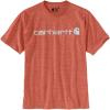 Carhartt Men’s Big Signature Logo Short Sleeve T-Shirt(Terracotta Snow Heather)