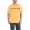 Carhartt Men’s Big Signature Logo Short Sleeve T-Shirt(Vivid Yellow Heather)