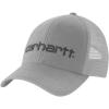 Carhartt Men’s Canvas Mesh-Back Logo Graphic Cap(Asphalt/Black)