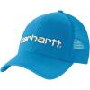 Carhartt Men’s Canvas Mesh-Back Logo Graphic Cap(Atomic Blue)