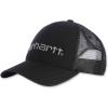 Carhartt Men’s Canvas Mesh-Back Logo Graphic Cap(Black)