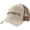 Carhartt Men’s Canvas Mesh-Back Logo Graphic Cap(Oat Milk)