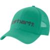 Carhartt Men’s Canvas Mesh-Back Logo Graphic Cap(Sea Green)