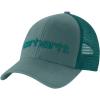 Carhartt Men’s Canvas Mesh-Back Logo Graphic Cap(Sea Pine)