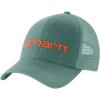 Carhartt Men’s Canvas Mesh-Back Logo Graphic Cap(Slate Green)