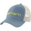 Carhartt Men’s Canvas Mesh-Back Logo Graphic Cap(Thundercloud)