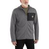 Carhartt Men’s Force Relaxed Fit Full-Zip Long-Sleeve Hooded T-Shirt(Steel)