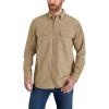Carhartt Men’s Force Relaxed Fit Lightweight Long- Sleeve Shirt(Dark Khaki)