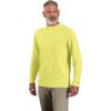 Carhartt Men’s Force Sun Defender™ Lightweight Long-Sleeve Hooded Logo Graphic T-Shirt(Citrus)
