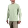 Carhartt Men’s Force Sun Defender™ Lightweight Long-Sleeve Hooded Logo Graphic T-Shirt(Tender Greens)