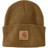 Carhartt Men’s Knit Cuffed Plaited Beanie(Carhartt Brown/Dark Bronzed Green)