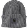 Carhartt Men’s Knit Cuffed Plaited Beanie(Coal/Heather Gray)