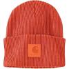 Carhartt Men’s Knit Cuffed Plaited Beanie(Industry Red/Bright Orange)