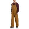 Carhartt Men’s Loose Fit Firm Duck Insulated Bib Overall(Carhartt Brown)