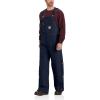 Carhartt Men’s Loose Fit Firm Duck Insulated Bib Overall(Dark Navy)