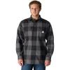 Carhartt Men’s Loose Fit Heavyweight Flannel Long-Sleeve Plaid Shirt(Gravel)