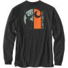 Carhartt Men’s Loose Fit Heavyweight Long-Sleeve Pocket Deer Graphic T-Shirt(Carbon Heather)