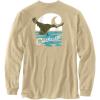 Carhartt Men’s Loose Fit Heavyweight Long-Sleeve Pocket Duck Graphic T-Shirt(Beach Heather)