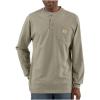 Carhartt Men’s Loose Fit Heavyweight Long-Sleeve Pocket Henley T-Shirt(Desert)
