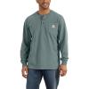 Carhartt Men’s Loose Fit Heavyweight Long-Sleeve Pocket Henley T-Shirt(Sea Pine Heather)