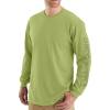 Carhartt Men’s Loose Fit Heavyweight Long-sleeve Logo Sleeve Graphic T-shirt(Algae Green)