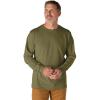 Carhartt Men’s Loose Fit Heavyweight Long-sleeve Logo Sleeve Graphic T-shirt(Dark Bronzed Green Heather)