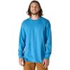 Carhartt Men’s Loose Fit Heavyweight Long-sleeve Logo Sleeve Graphic T-shirt(Horizon Blue Heather)