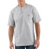 Carhartt Men’s Loose Fit Heavyweight Short-Sleeve Pocket Henley T-Shirt(Heather Grey)