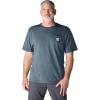 Carhartt Men’s Loose Fit Heavyweight Short-Sleeve Pocket T-Shirt(Bluestone)