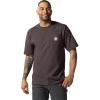 Carhartt Men’s Loose Fit Heavyweight Short-Sleeve Pocket T-Shirt(Dark Sepia Heather)