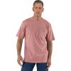 Carhartt Men’s Loose Fit Heavyweight Short-Sleeve Pocket T-Shirt(Rose Tint Heather)