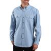 Carhartt Men’s Loose Fit Midweight Chambray Long-Sleeve Shirt(Blue Chambray)