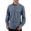 Carhartt Men’s Loose Fit Midweight Chambray Long-Sleeve Shirt(Denim Blue Chambray)