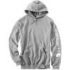 Carhartt Men’s Loose Fit Midweight Logo Sleeve Graphic Sweatshirt(Hthr Grey)