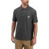 Carhartt Men’s Loose Fit Midweight Short-Sleeve Pocket Polo(Carbon Heather)