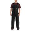 Carhartt Men’s Loose Fit Washed Duck Insulated Bib Overall(Black)