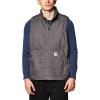 Carhartt Men’s Loose Fit Washed Duck Sherpa-Lined Mock-Neck Vest(Gravel)